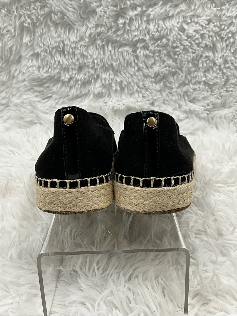 Dr. Scholl's Loafers Size 8.5 Black Espadrille Slip-On Loafers Comfort Flots